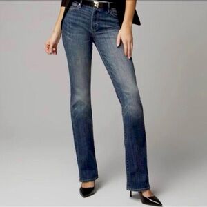 White House Black Market Midrise Slim Boot Women's Bootcut Jeans in Dark Blue 14